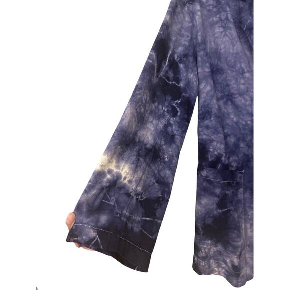 Amadi Anthropologie Hilde Double Breasted Linen Blend Tie Die Blazer Small - Picture 7 of 11